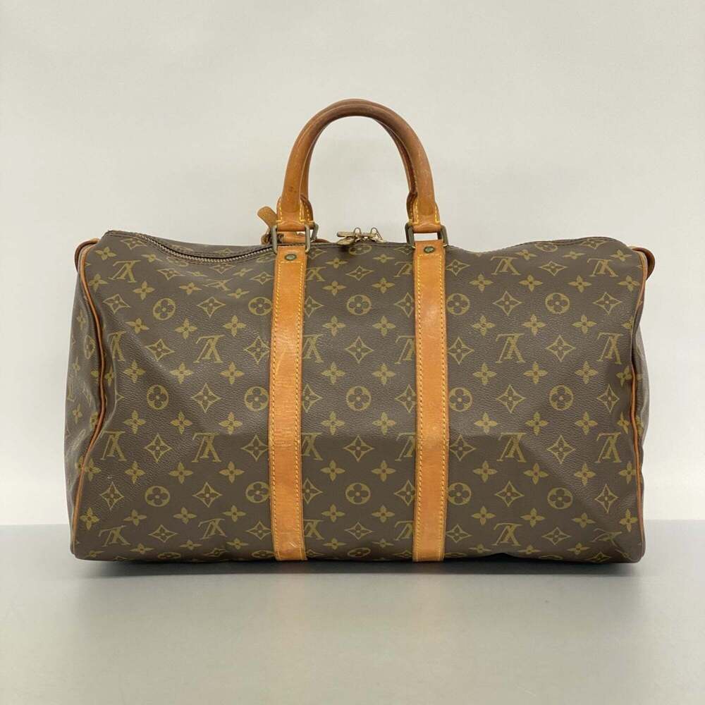 LOUIS VUITTON Brown Monogram Keepall 45 Boston Bag - Picture 10 of 10